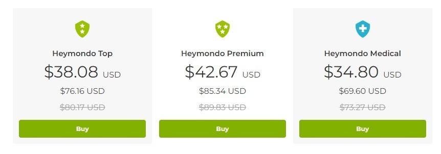 HeyMondo pricing page, discount on heymondo