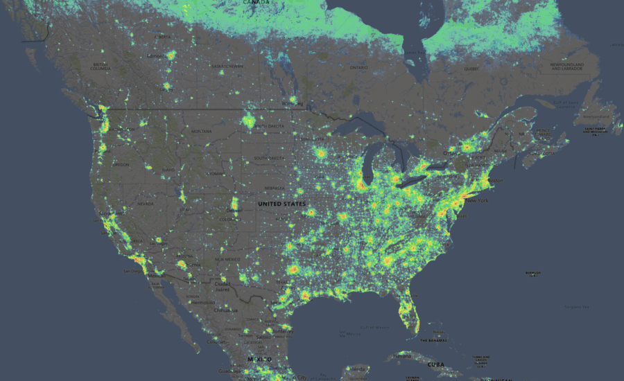 Light pollution map to photograph the Milky Way