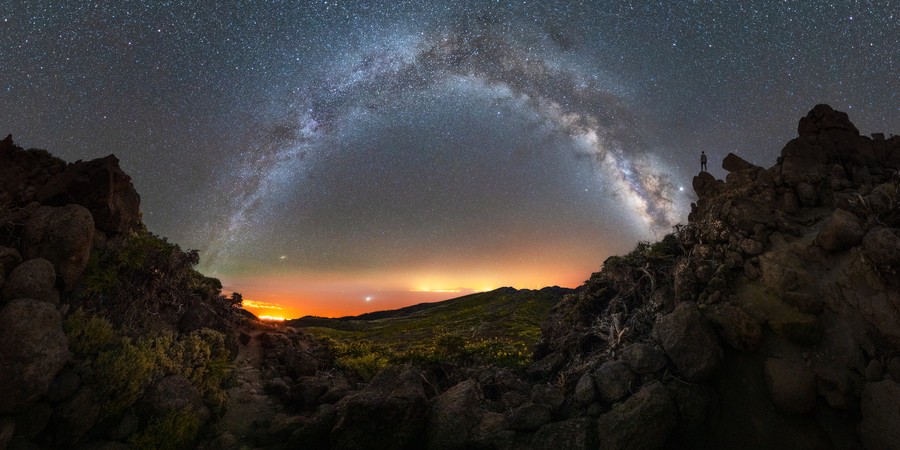 Milky Way arch in La Palma, Canary Islands, Spain