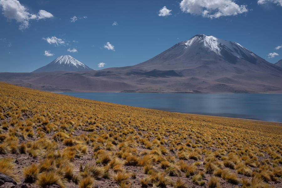 Snow-capped mountains in the Chilean Altiplano
