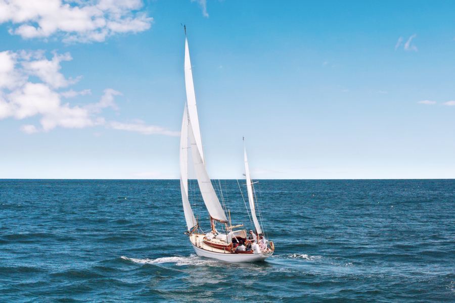 Sailboat in the ocean, boat rental in tenerife