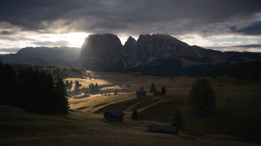 Alpe di Siusi with soft morning light