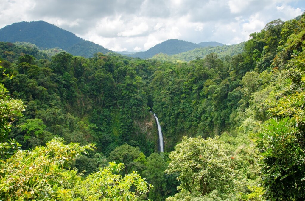 La Fortuna Waterfall, a must-see in the town of La Fortuna, Costa Rica