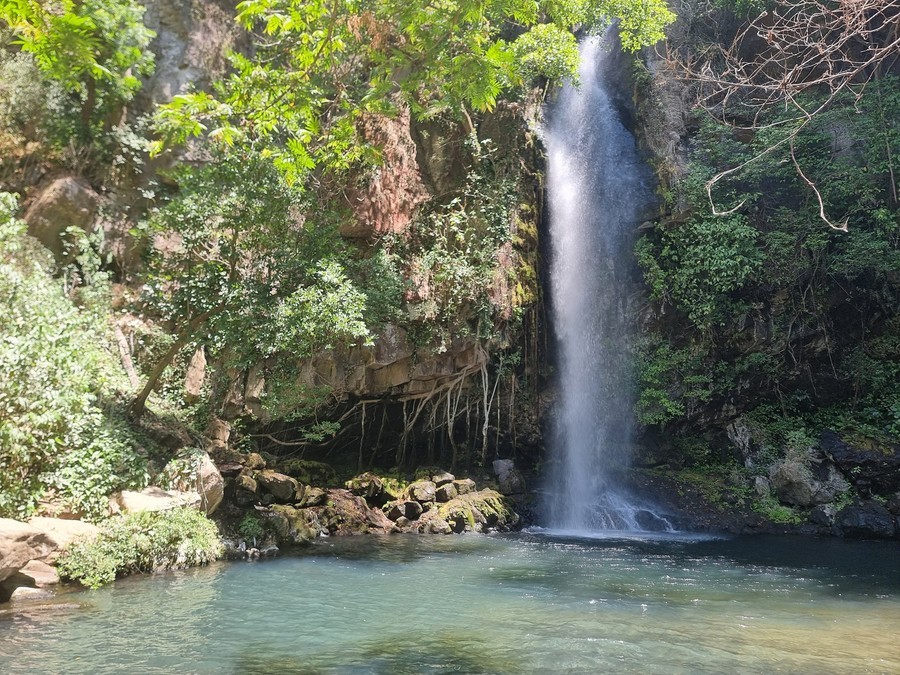 La Cangreja Waterfall, a beautiful waterfall in guanacaste, costa rica