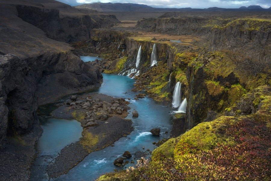 Fotografía de las cascadas en Islandia