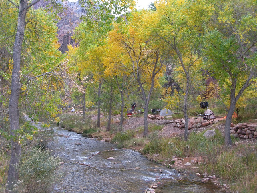 Bright Angel Campground, where to stay overnight on a grand canyon south rim trail