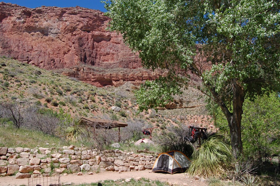 Havasupai Gardens Campground, pasar la noche en el sendero Rim-to-Rim