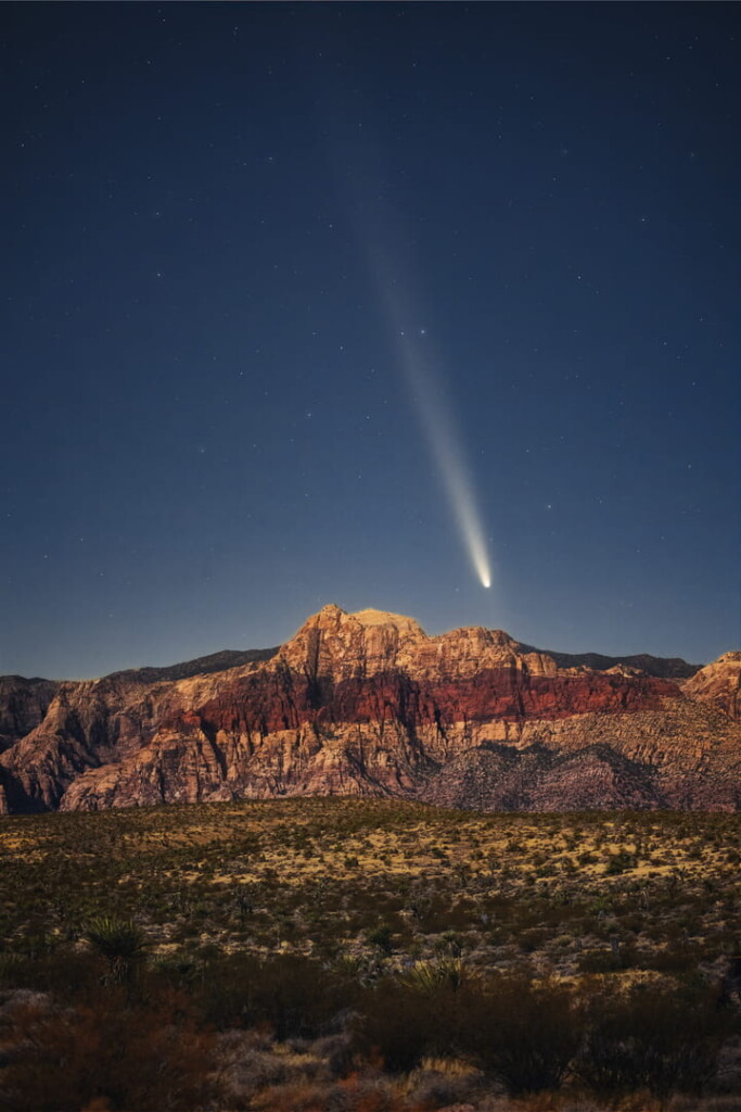 Comet C/2023 A3 Tsuchinshan-ATLAS, Red Rock Canyon