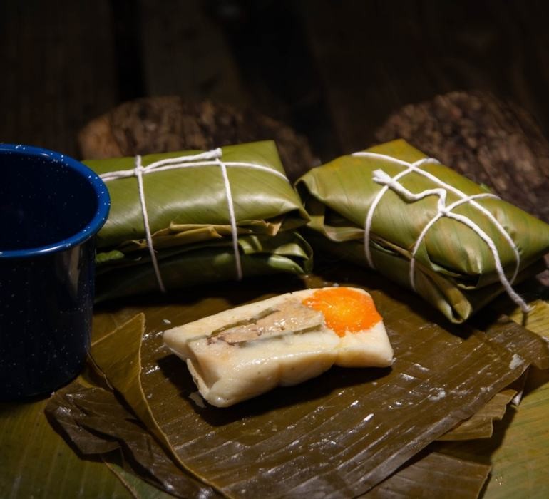 Tamales, uno de los platos típicos de Costa Rica para las fiestas navideñas