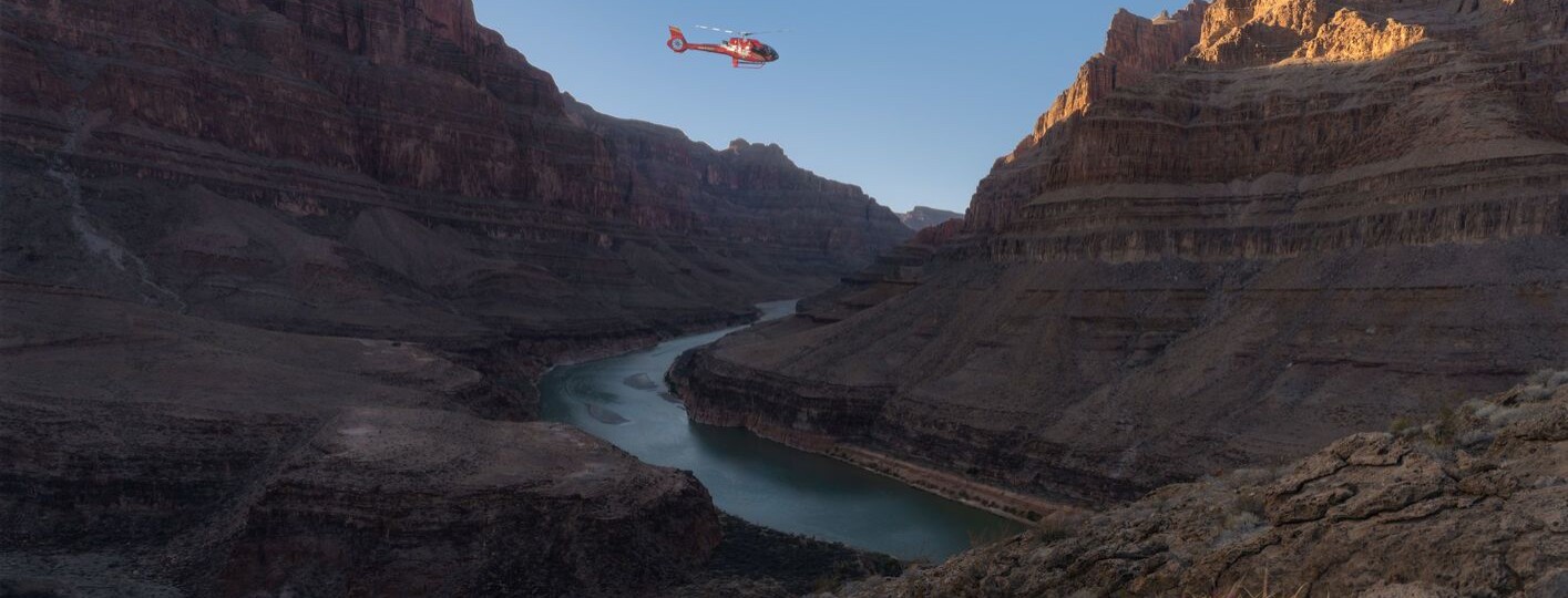 Flight over Colorado River, best Grand Canyon heli-tours