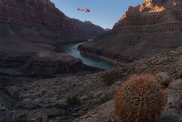 Flight over Colorado River, best Grand Canyon South Rim heli-tours