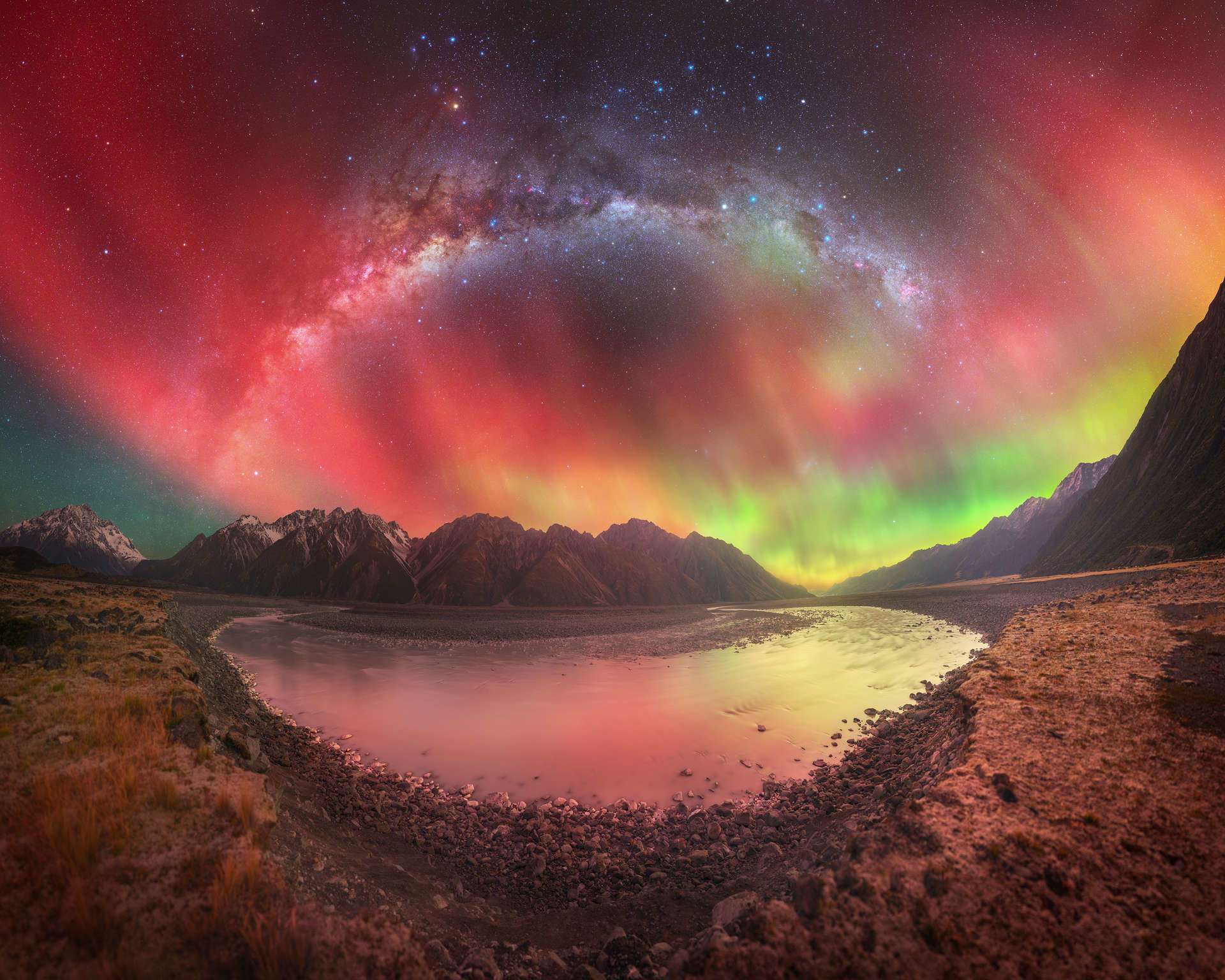 Southern Lights viewed from New Zealand