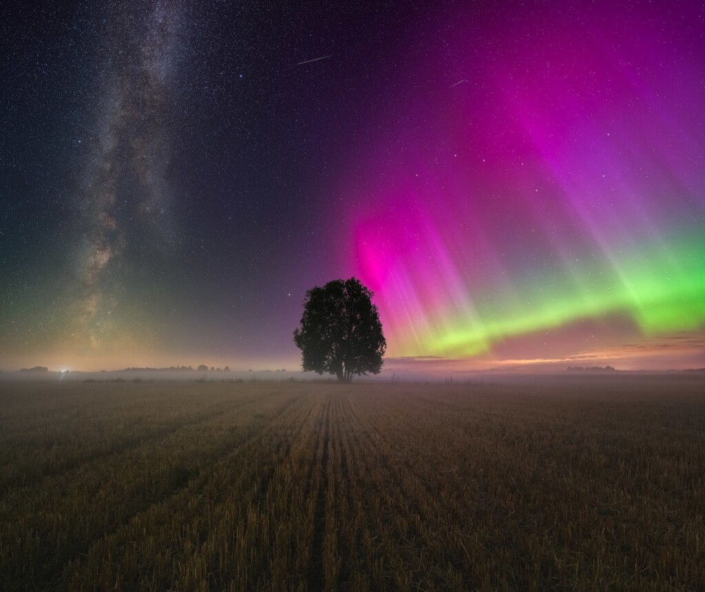 "When Aurora meets Milky Way" - Jānis Paļulis