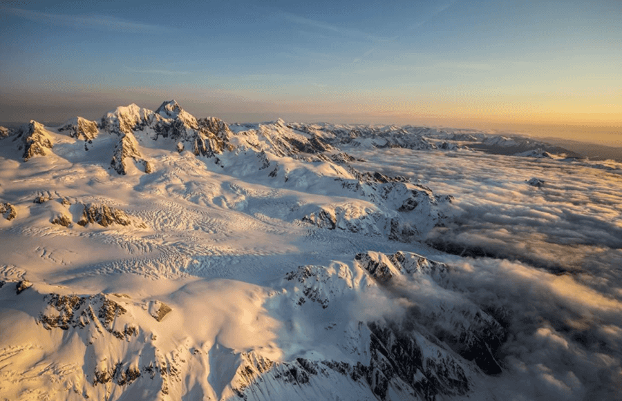 Aerial views in New Zealand