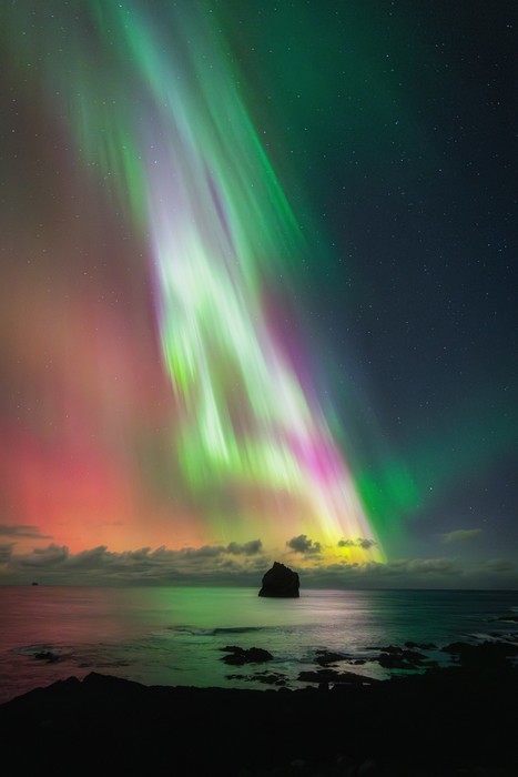 Auroras boreales Islandia, fotografía en Reykjanesviti