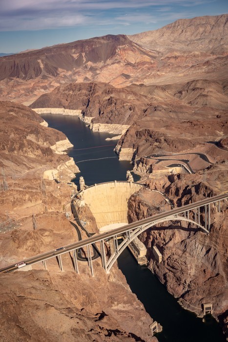 Hoover Dam, mapa del Lago Mead