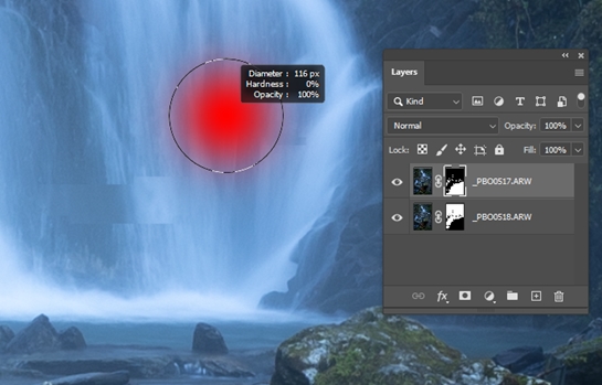 Step by step instructions to fix focus blending imperfection in Photoshop