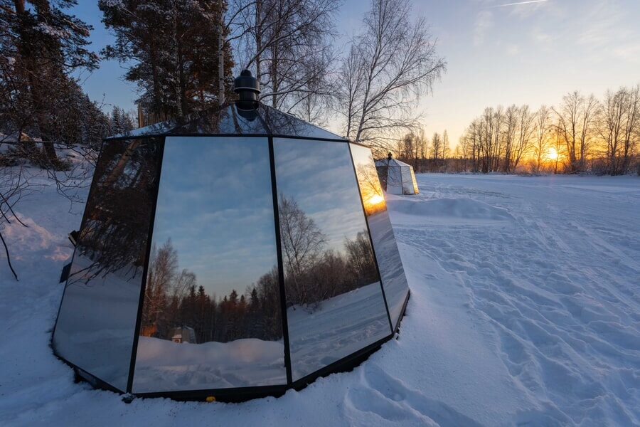 Glass igloo at Invisible Forest Lodge