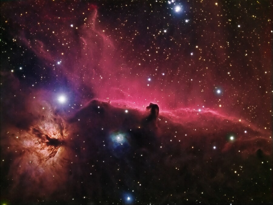Horsehead Nebula featuring a distinct horse-shaped dark silhouette Deep Sky Workshop