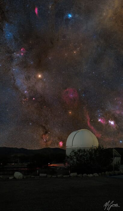 The Milky Way stretches across a clear night sky, astro classes