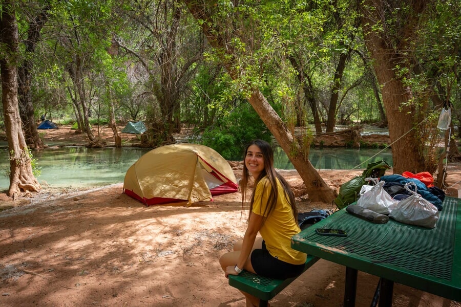 Descansando en el camping Havasu después de una caminata