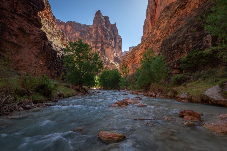 Formación de catedral en Havasu Falls