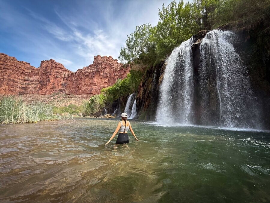 Fifty Foot Falls, mochileando en las cataratas Havasu