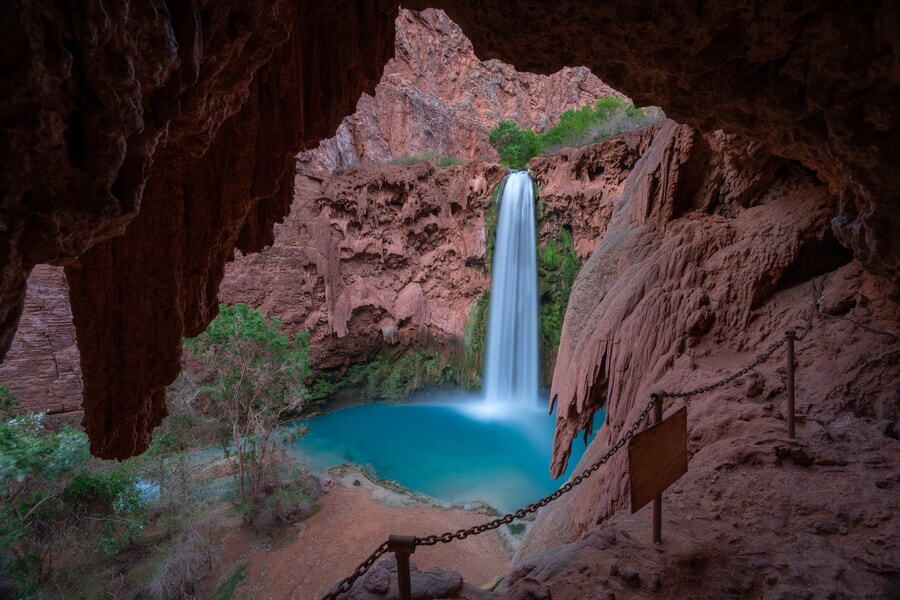 Ubicación de las cataratas Mooney y Havasupai