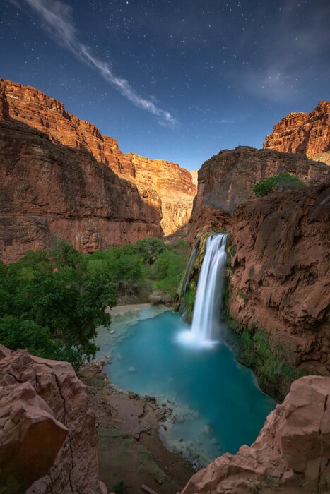 Cataratas Havasu de noche