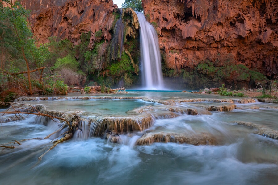 Amanecer en las cataratas Havasu
