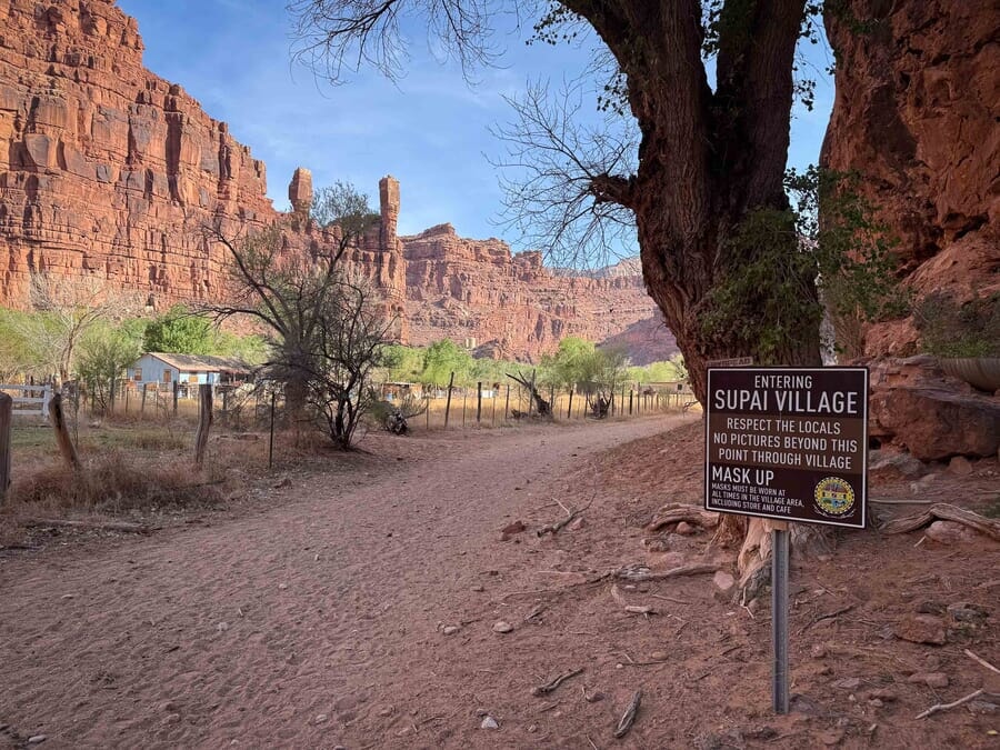 Supai Village, reserva de acampada de Havasupai