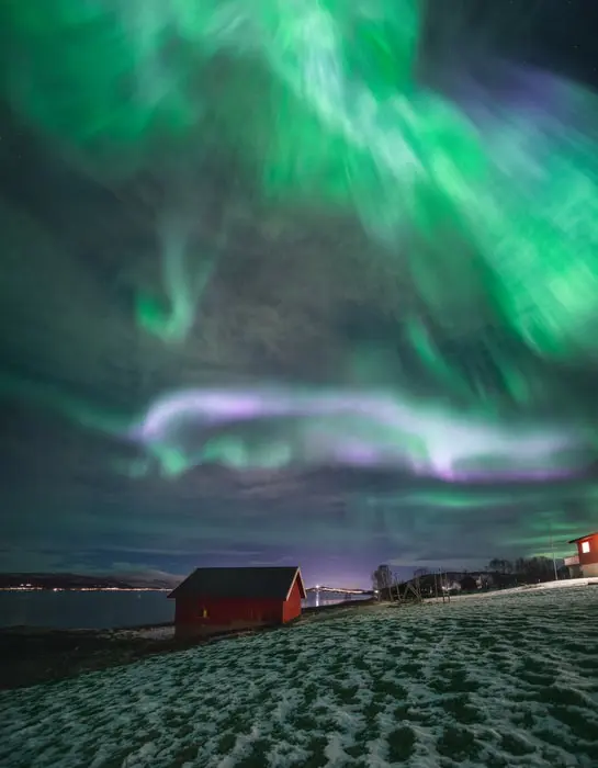 Seeing the Northern Lights in Norway, one of the best things to do in Tromso in winter