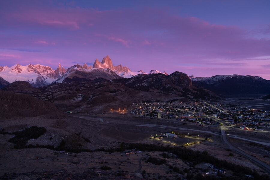 Sunset over the mountains in Patagonia, Argentina, Capture the Atlas