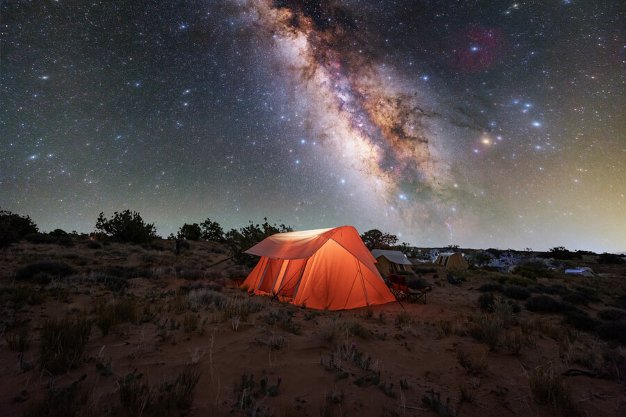 Camping under the Milky Way