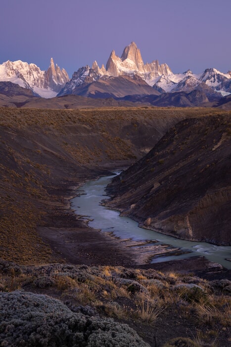 El Chalten viewpoint river workshop sunrise