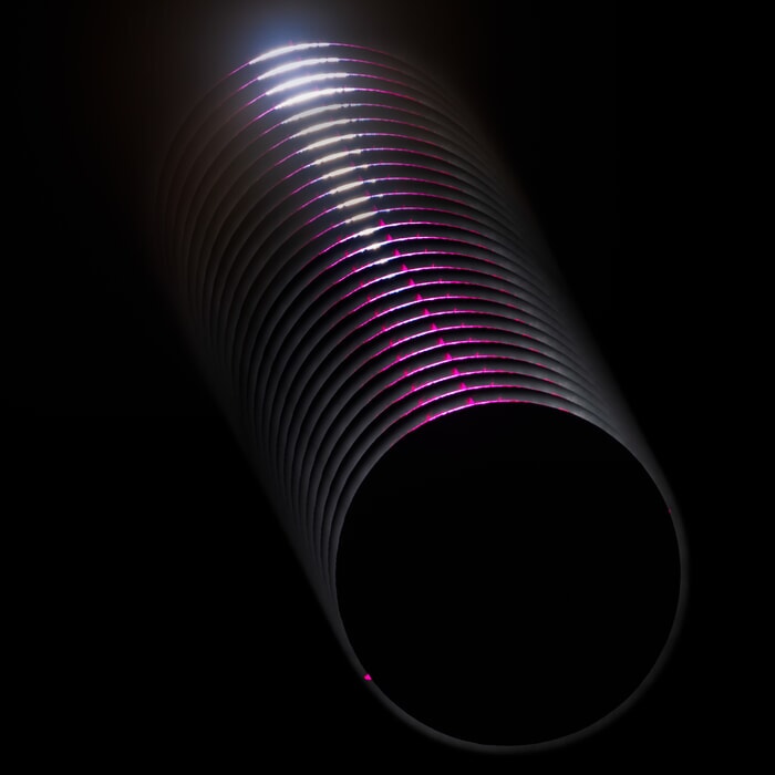 Imagen del eclipse solar total de Bailys Beads