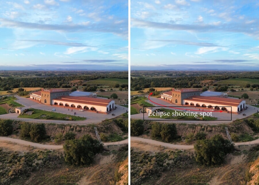 two images of a winery