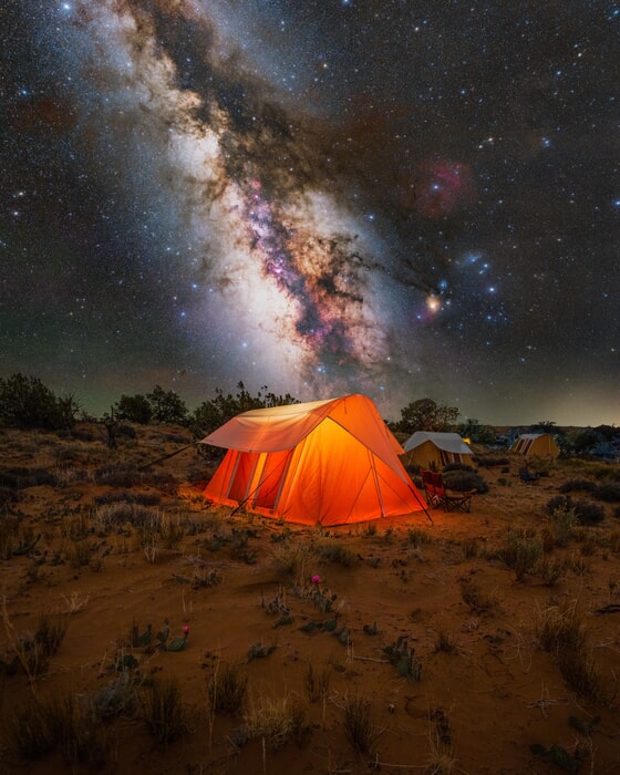 Camping under the Milky Way