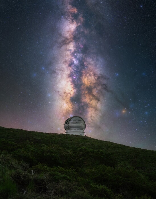 Observatory on the top and Milky Way