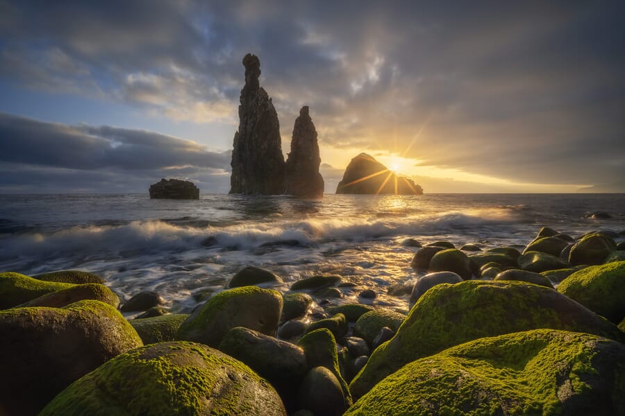 Atardecer en la costa de Madeira