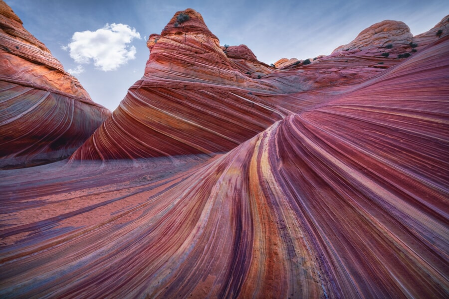 Ancient rock walls at the wave