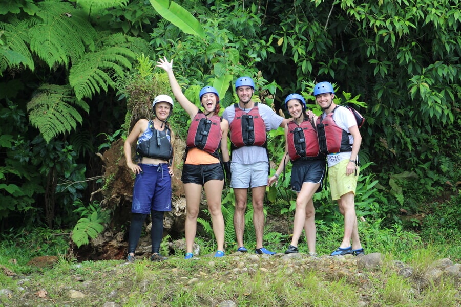 Nuestros amigos de rafting en el Rio Pacuare