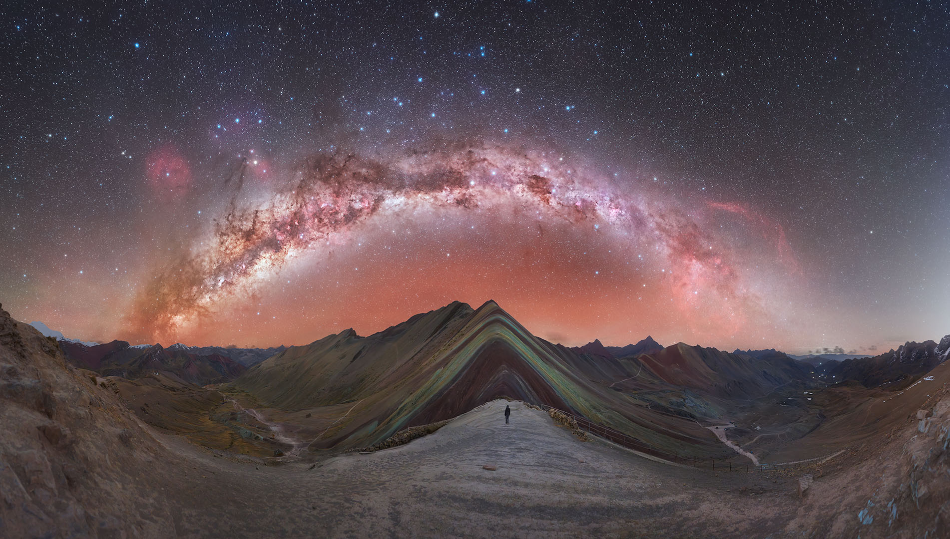 Milky Way panorama Milky Way at Rainbow Mountain, Peru