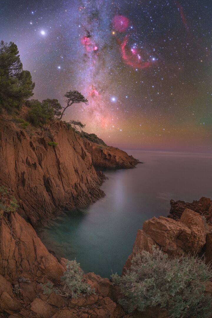 Milky Way over French Riviera Milky Way over French Riviera