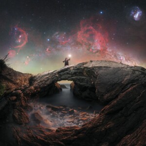 La Via lactea sobre Costa de Wairarapa, Nueva Zelanda La Via lactea en Nueva Zelanda