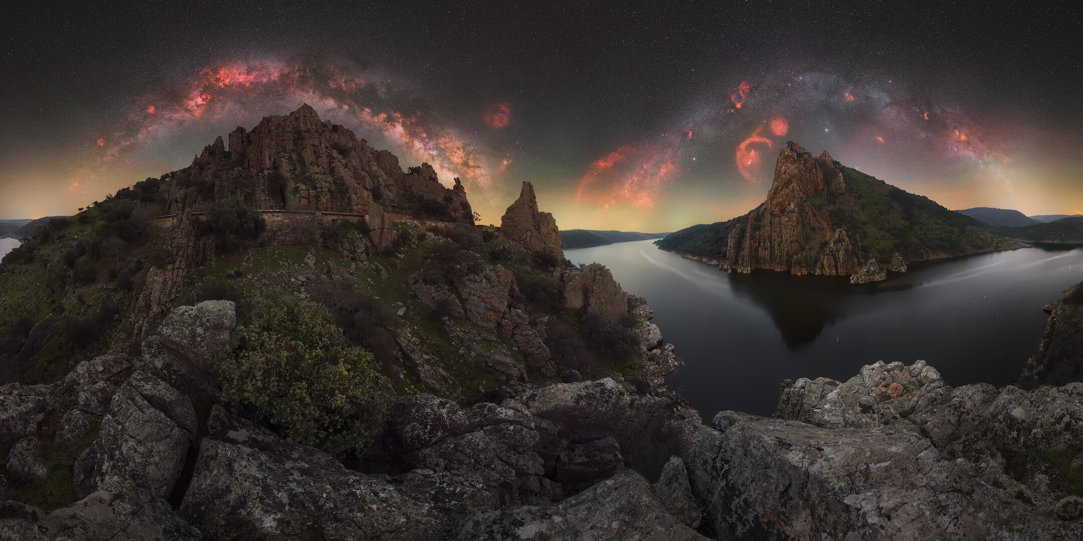 Milky way over Monfragüe National Park Milky way in Monfragüe, Spain