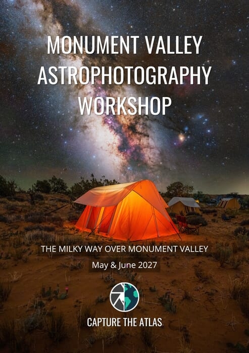 Download the official 2025 Monument Valley Astrophotography Workshop brochure Front Page